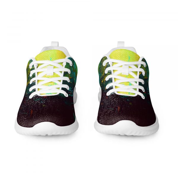 Painted Sneakers | Custom Art Design Shoes | Green Yellow Yoga Sneakers | Kung Fu Shoes | Best Comfortable Sneakers | Comfy Soft Fit | - Image 5