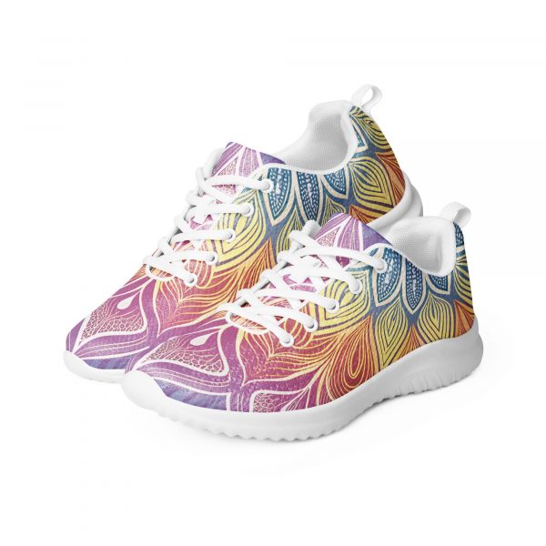 Pink Painted Sneakers | Custom Art Design Shoes | Colorful Flower Floral Yoga Sneakers | Kung Fu Shoes | Best Comfortable Soft Sneakers | - Image 6