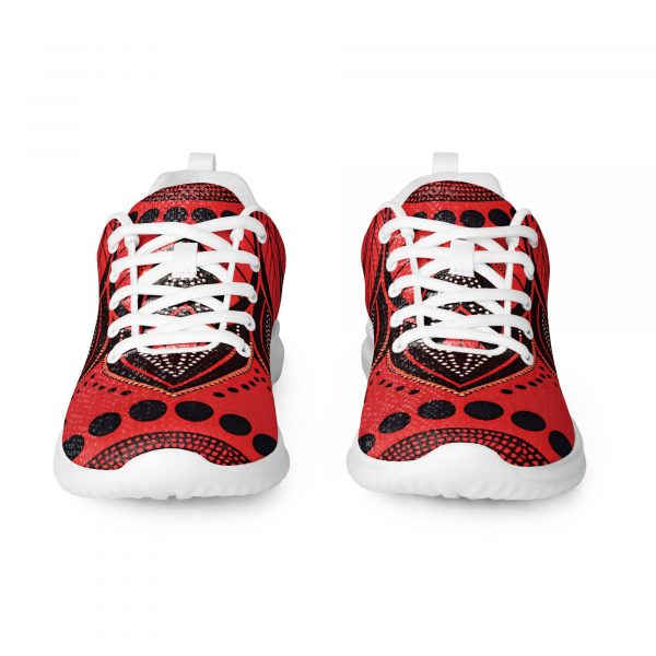 Red Flower Sneakers | Custom Sneakers Coloring | Pilates Yoga Workout Shoes | Festive Comfortable Womens Floral Shoes | Walking Dance - Image 5
